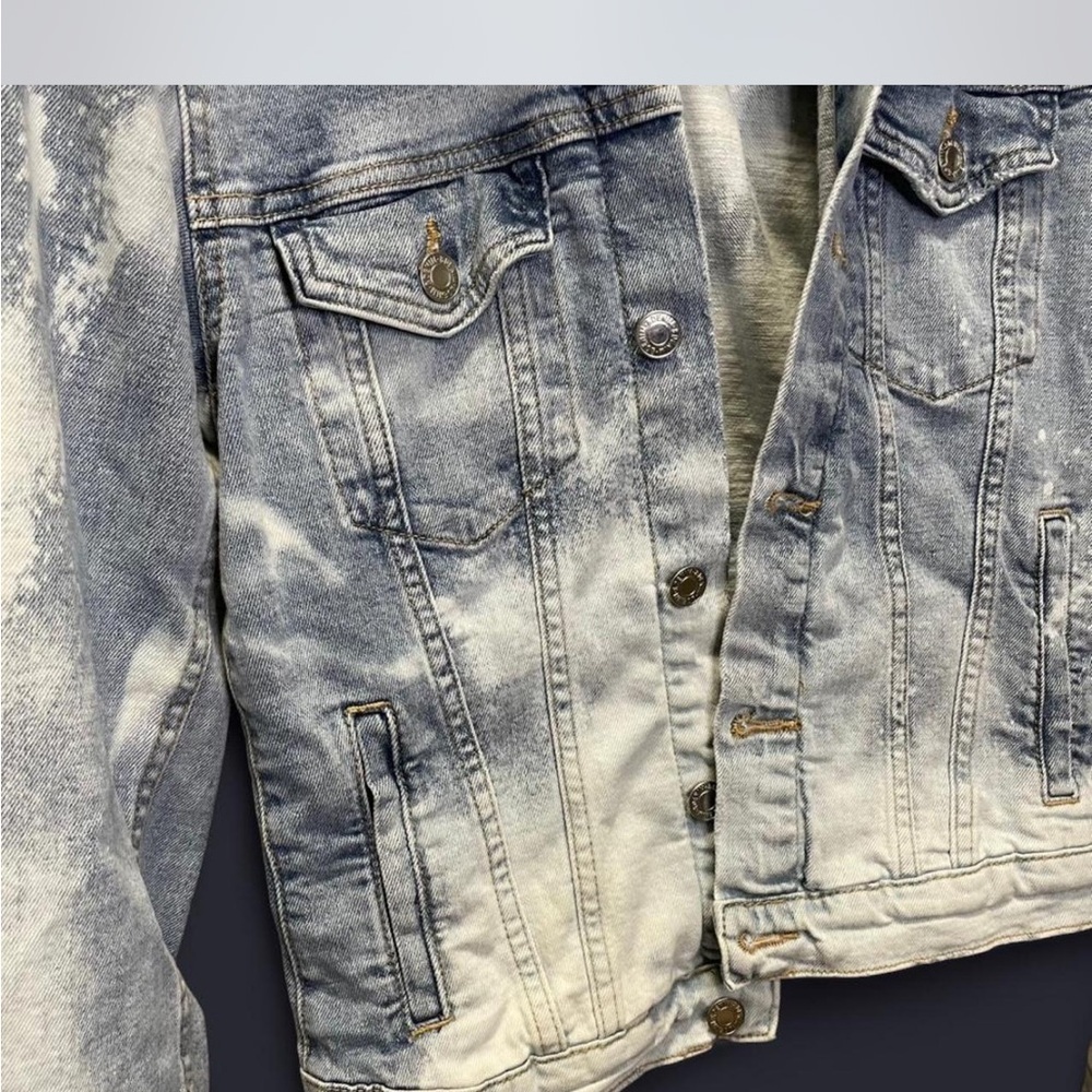 &Denim Custom Bleached And Printed Jacket - Picture 6 of 6